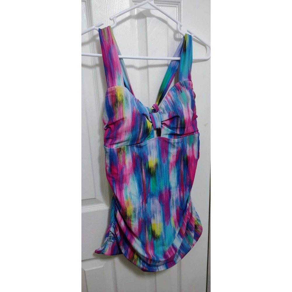 Torrid Watercolor Long Tankini Top size 0